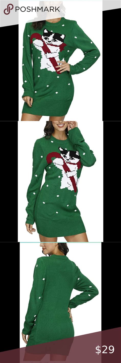 Sovoyontee Women S Cute Funny Hilarious Ugly Christmas Sweater Dress