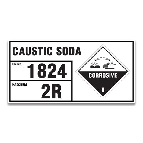 CAUSTIC SODA SIGNS AND LABELS Safety Sign And Label