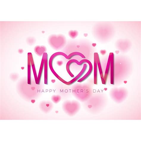 Happy Mothers Day Wishes On Pink Heart Background Mother Flower