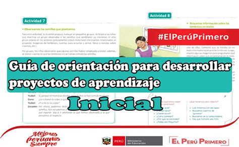 Minedu Gu A De Orientaci N Para Desarrollar Proyectos De Aprendizaje