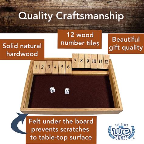 Mua Deluxe Wood 12 Numbers Shut The Box Game trên Amazon Mỹ chính hãng