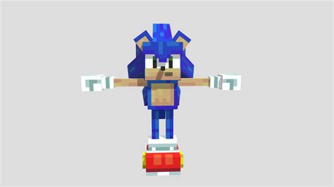 Minecraft Sonic Download Free 3d Model By Irons3th [d94ec83] Sketchfab