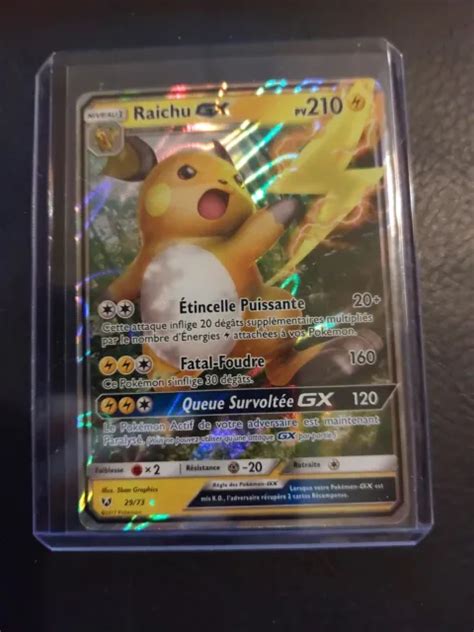 CARTE POKEMON RAICHU 29 73 Ultra Rare GX Soleil Et Lune 3 5 SL3 5 FR