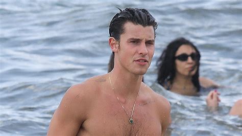 Shawn Mendes Shirtless Swim In Miami Photos Hollywood Life Pedfire