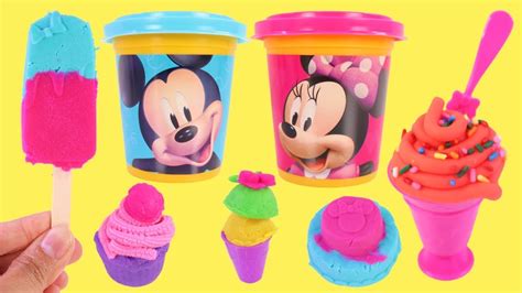 Nat And Essie Create Minnie Mouse Softee Dough Clay Arts And Crafts Youtube