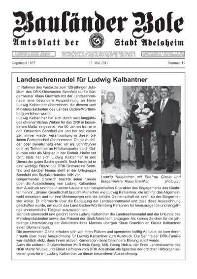 Landesehrennadel für Ludwig Kalbantner Adelsheim