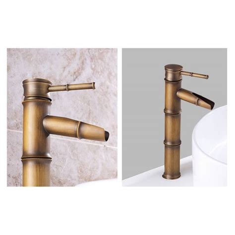Luxury Antique Bronze Finish Faucet Copper European Style Mixer Taps Cold And Hot Double Open