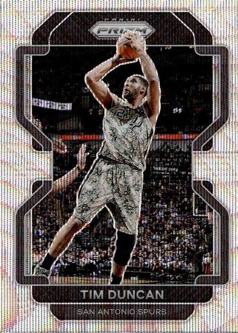 2021 22 Panini Prizm Tim Duncan Silver Wave Prizm Holo Exclusive SP