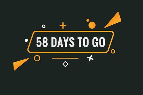 58 Days To Go Countdown Template 58 Day Countdown Left Days Banner