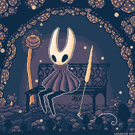 Hornet Pixel Art With 8 Color Palette R Hollowknight