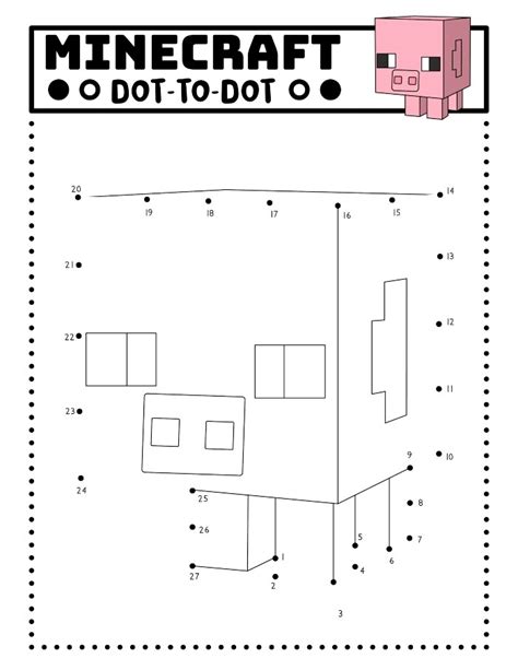 Minecraft Dot To Dots Printables Free