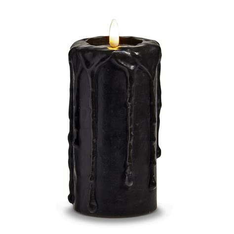 6" Black Drip LED Candle - Remote Ready NEW 2024