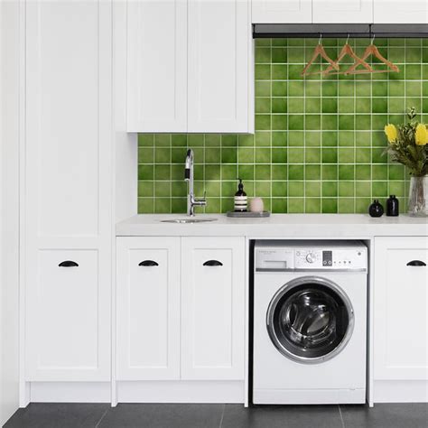 Green Peel And Stick Backsplash Tiles For Your Diy Home Renovation Pro Commomy