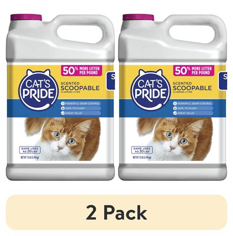 2 Pack Cats Pride Scented Scoopable Cat Litter 12 Lb Jug