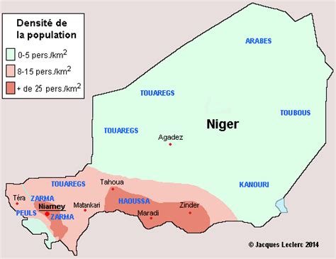 Niger Population Density Map