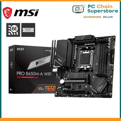 MSI PRO B650M-A WIFI AM5 DDR5 B650 mATX Motherboard | Lazada PH