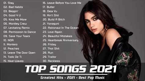 Top Hits 2021 Top 40 Popular Songs Best Pop Songs Playlist 2021 Youtube