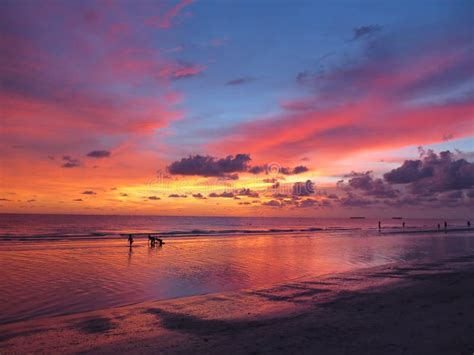 Stunning Sunset at St. Petersburg Beach, Florida Stock Photo - Image of ...