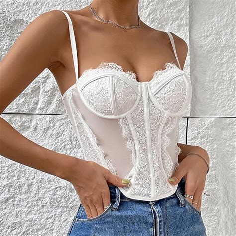 White White Corset Tops For Women Vampal Dresses