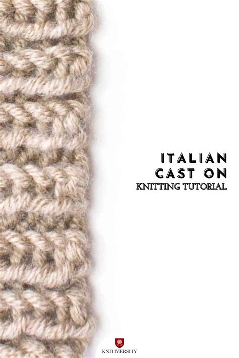 The Italian Cast On Knitting Stitch Pattern in 2022 | Cast on knitting, Knit stitch patterns ...