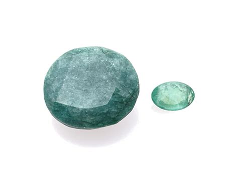 Lot - 2PC 11.10CTTW LOOSE OVAL CUT EMERALD GEMSTONES