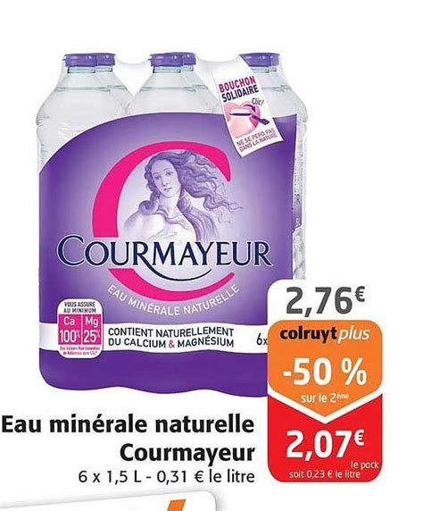 Promo Eau Min Rale Naturelle Courmayeur Chez Colruyt Icatalogue Fr