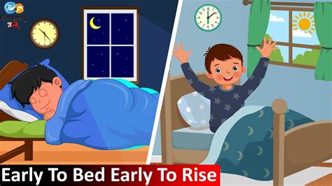 Early to Bed Early To Rise | Nursery Rhymes | E-leaning studio - YouTube 