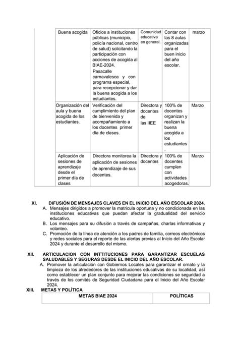 PLAN BUEN INICIO DEL AÑO ESCOLAR 2024 docx