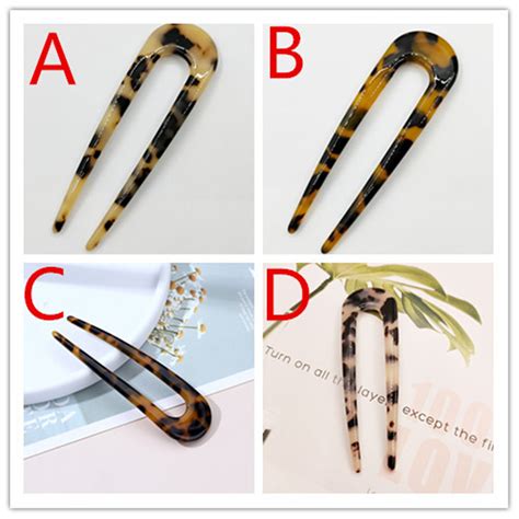 Large U Shaped Acetate Hairpin Tortoise Shell Paper Hairpin Etsy