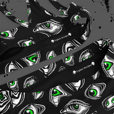 Gothic Bikini Beach Goth Clothing Recycled Bikini Trippy Swimsuit Alternative Dark Swimwear