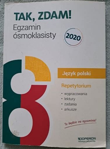 Repetytorium egzamin ósmoklasisty J POLSKI 2020 Łódź Kup teraz