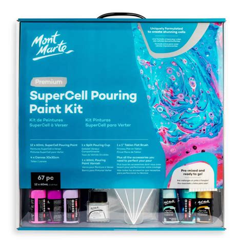 Mont Marte Supercell Pouring Paint Kit Premium 67pc Jimnettes Superstore