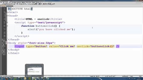 Html Tutorial 14 Onclick Youtube