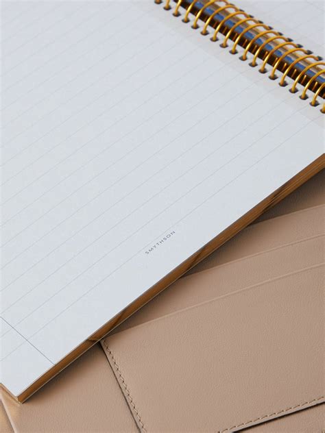 Smythson Panama Cross Grain Trifold Leather Writing Folder Smythson