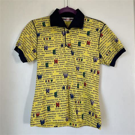 Vtg Yellow Polo Shirt Brand: NEW New Epochal... - Depop