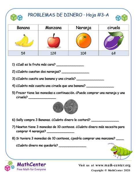 Math Center Primer Grado Hojas De Trabajo Problemas Nbkomputer