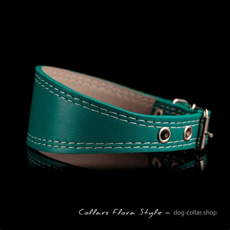 Leather greyhound collar Leather Dog Collar for Italy | Etsy