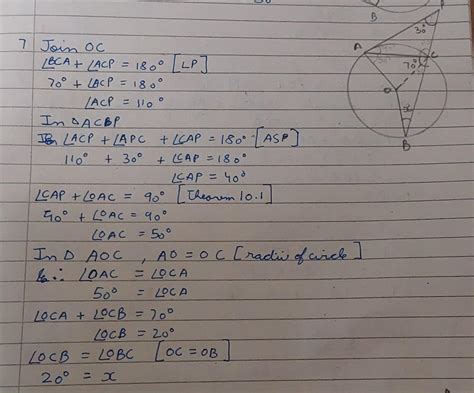 In The Figure Given Below Pa Is A Tangent To The Circle With Centre O