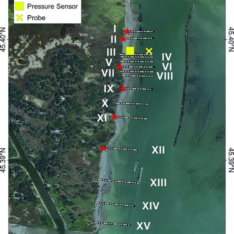 Bathymetric map of the Lagoon of Venice. Colour-shaded bathymetric map... | Download Scientific ...