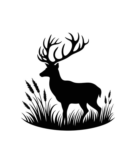 WILD BUCK SILHOUETTE VECTOR ILLUSTRATION. 36469505 Vector Art at Vecteezy