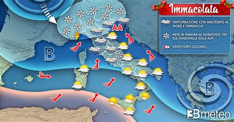 Bmeteo Immacolata Bianca Con La Neve In Pianura Al Nord