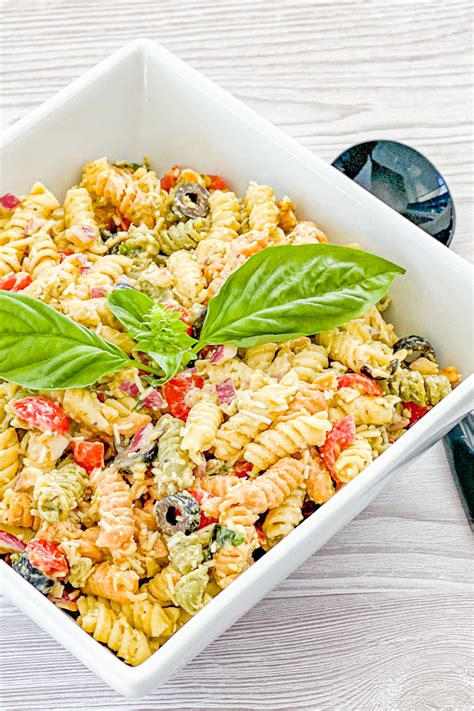 Creamy Italian Tricolor Pasta Salad Perfect For Summer Parties Real