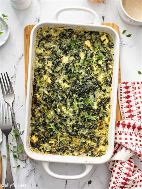 Spinach Casserole Recipe With Feta Cheese Belly Full