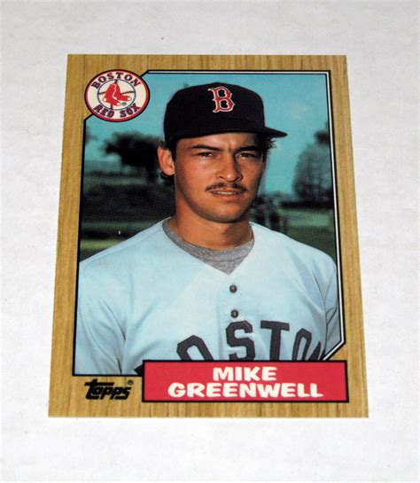 Topps Tiffany Mike Greenwell Rookie Rc Red Sox Shipping