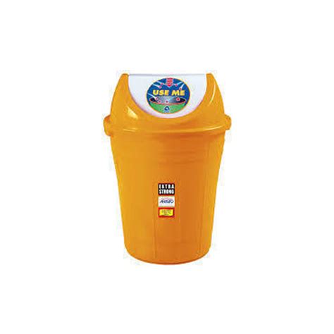 Ssd Yellow Litre Plastic Swing Dustbin For Indoor Outdoor At Rs