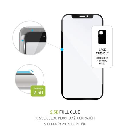 Ochranné tvrzené sklo FIXED Full Cover pro Infinix Hot Pro lepení přes celý displej černé