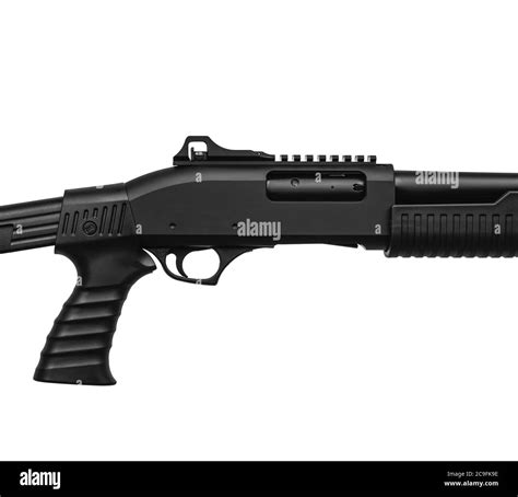 Pump shotgun Black and White Stock Photos & Images - Alamy