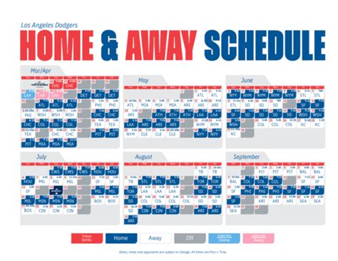 Los Angeles Dodgers Schedule 2025 Printable Pdf Download For Free