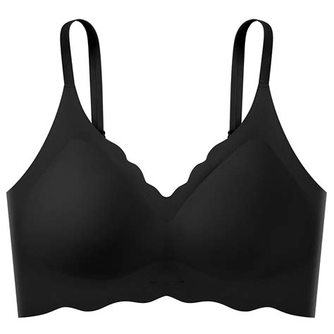 Mallwal Sport Bra Women Full Coverage Bra Feature V Neck Training Bra Style W 1160 Black Xxl