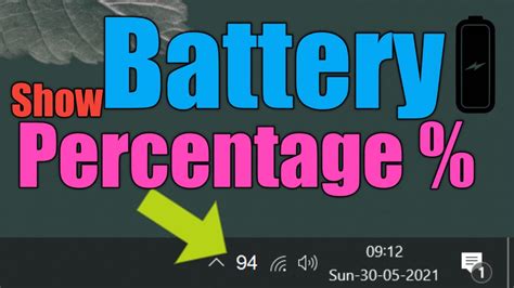 How To Show Battery Percentage Icon On Taskbar Youtube